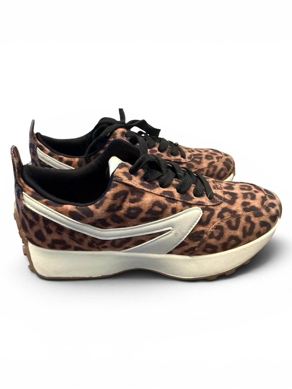 Dolce Vita Leopard Print Women's Platform Athleisure Sneakers - Brown